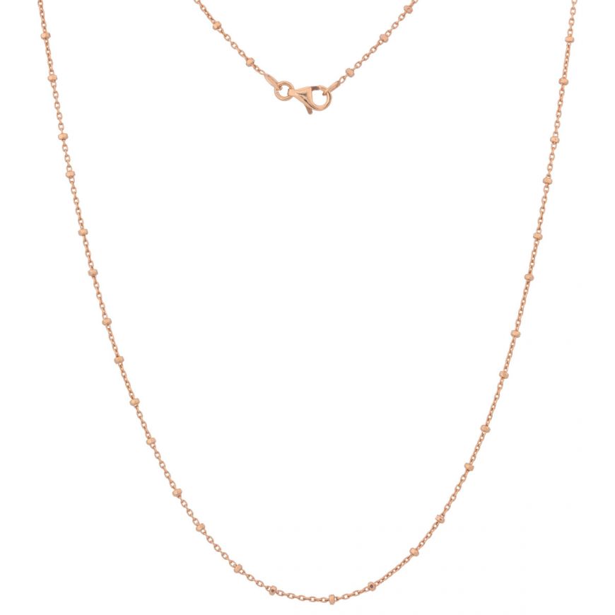 Single thread necklace in rose gold 14kt | Gioiello Italiano