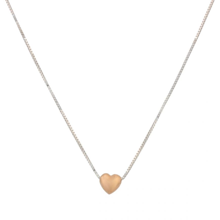 14kt Gold Licht Herz Halskette | Gioiello Italiano