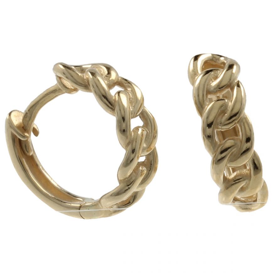 14kt yellow gold "Braid" earrings | Gioiello Italiano