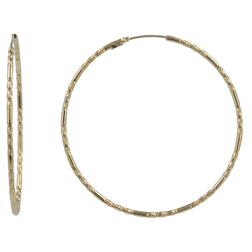 "Light" hoop earrings in yellow gold | Gioiello Italiano