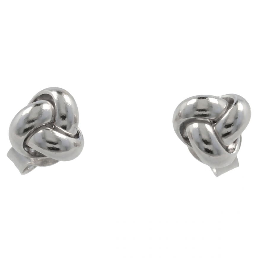 "Little Knot" earrings in white gold | Gioiello Italiano