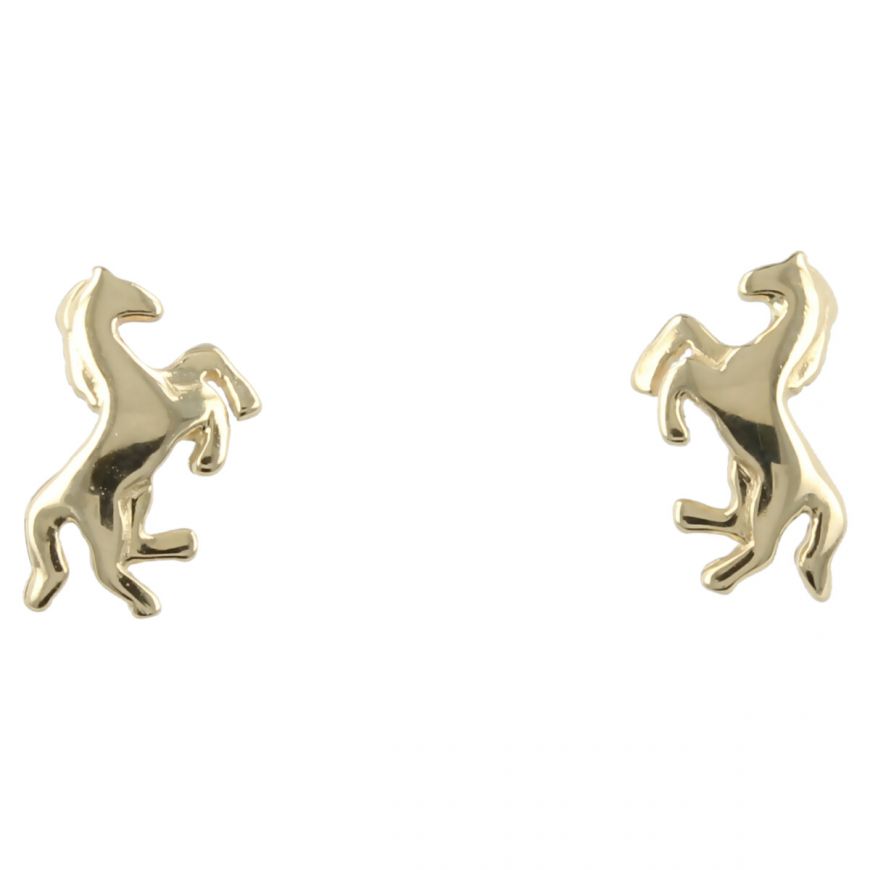 14kt yellow gold "Horse" earrings | Gioiello Italiano