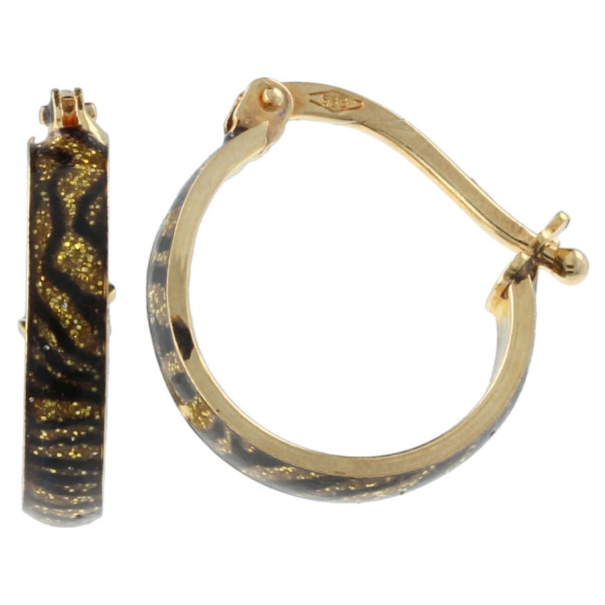 Tiger gold hoop earrings | Gioiello Italiano