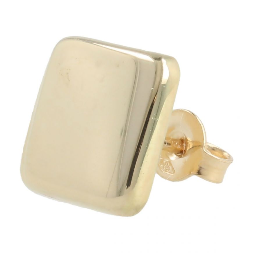 Quadratischer Ohrring für Männer aus 14kt Gold | Gioiello Italiano