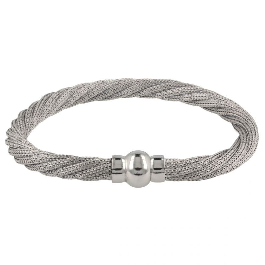 Silver braided mesh bracelet | Gioiello Italiano