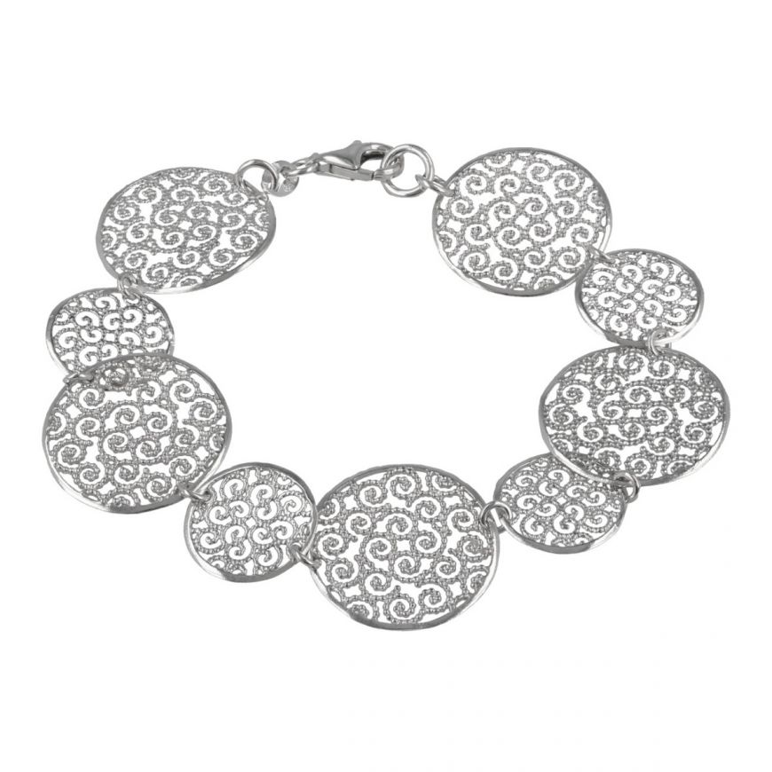Bracelet with 925 sterling silver circles | Gioiello Italiano
