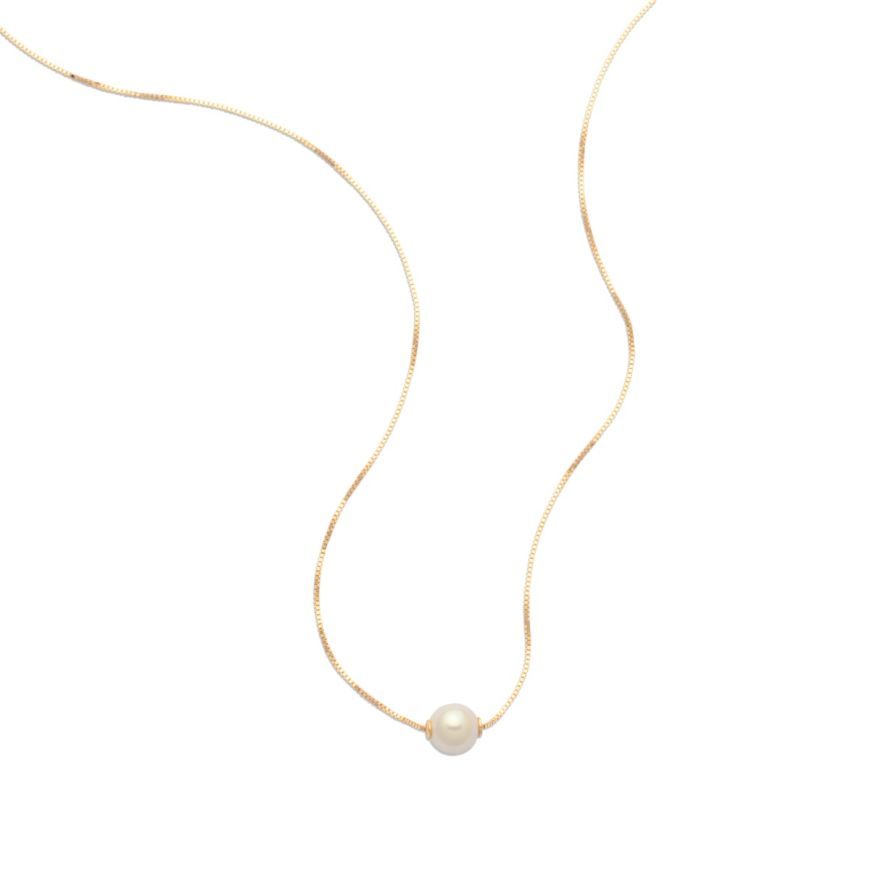 14K Gold Halskette mit Perle | Gioiello Italiano